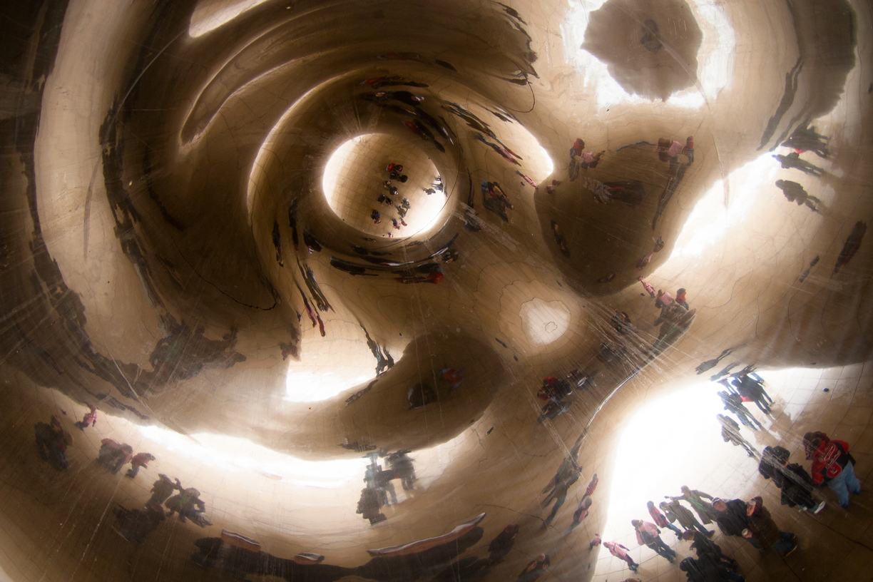 My reflection in a husky's eye